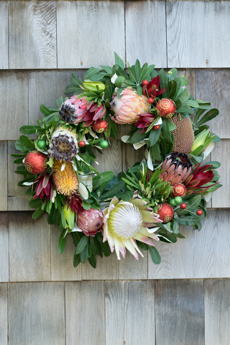 Full Grapevine Wreath with Christmas Ornaments